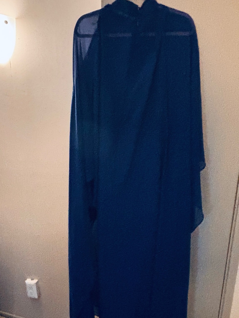 Sheer Navy Blue Maxi Dress